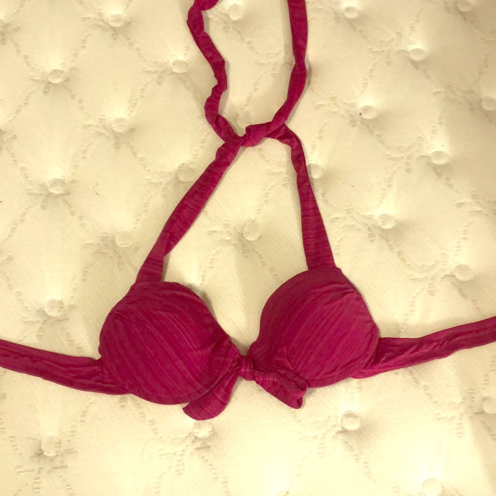 Pink bikini top